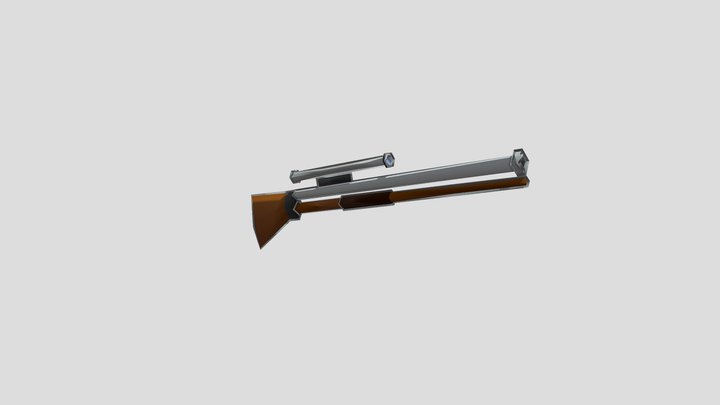 Cartoon Rifle 3D Model