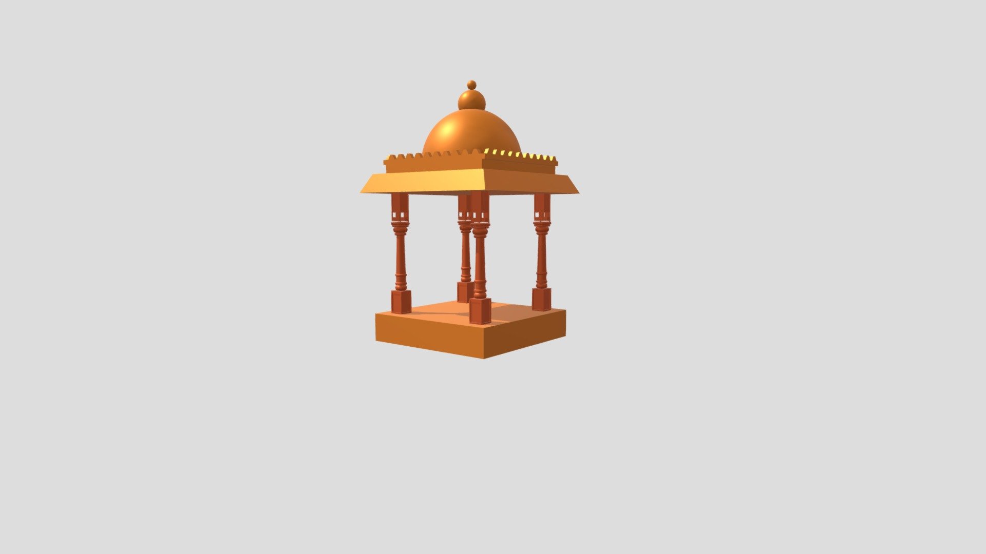 hindu temple design 3d