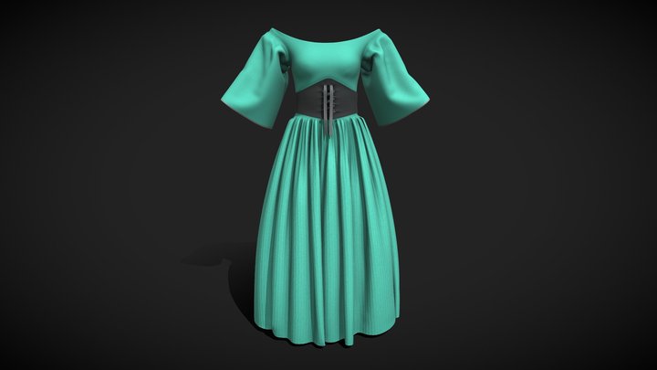 Medieval Clothing Set #1 Realistic 3D Model 3D Model