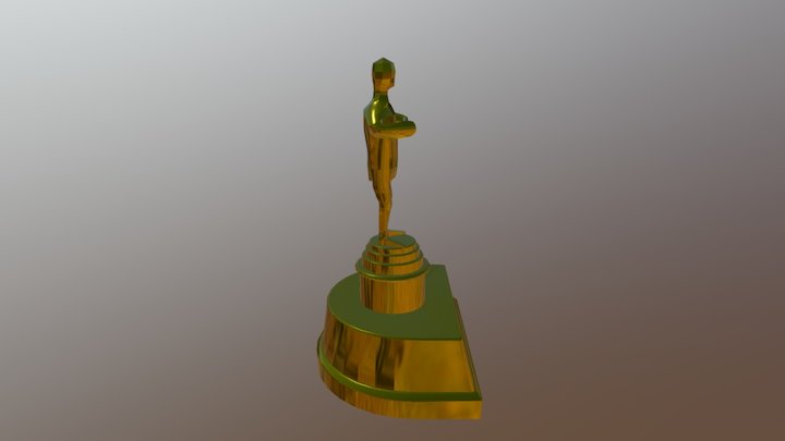 Dad of the Year Oscar statue 3D Model