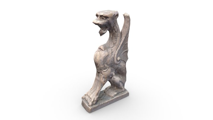 Gargoyle Statue (Game Ready / PBR / 4 LODs) 3D Model