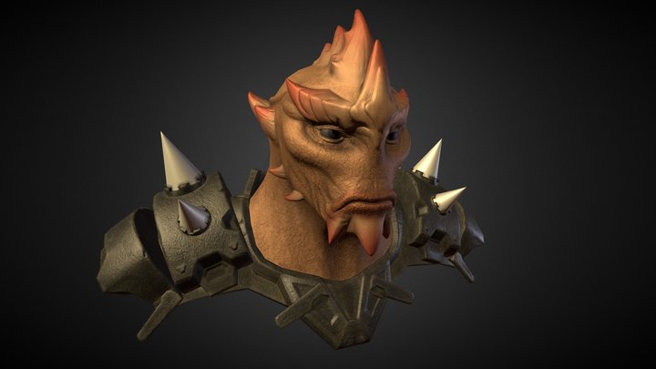 Alien Bust 3D Model