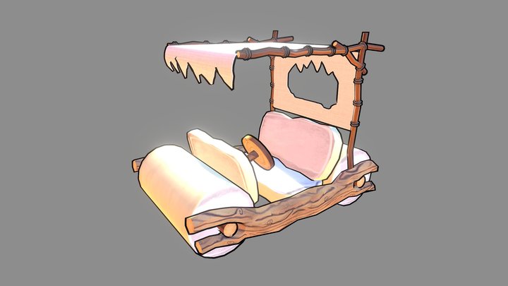 Fred Flintstone's Car 3D Model