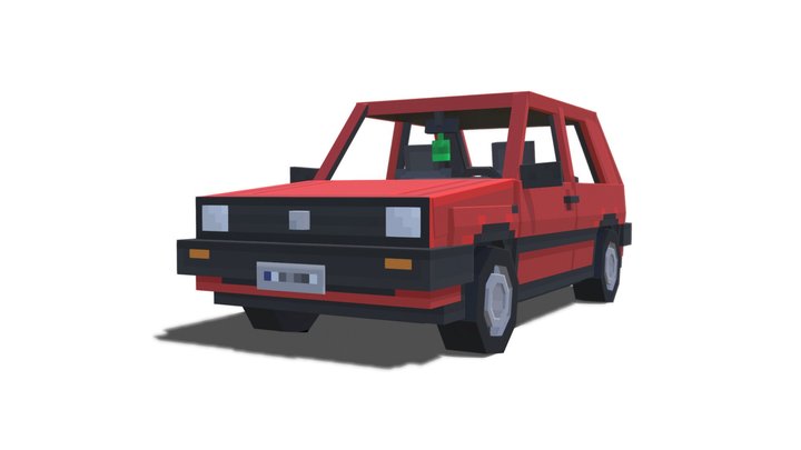 Minecraft Volkswagen Golf Mk2 3D Model