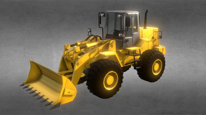 Tractor With Bucket 3D Model