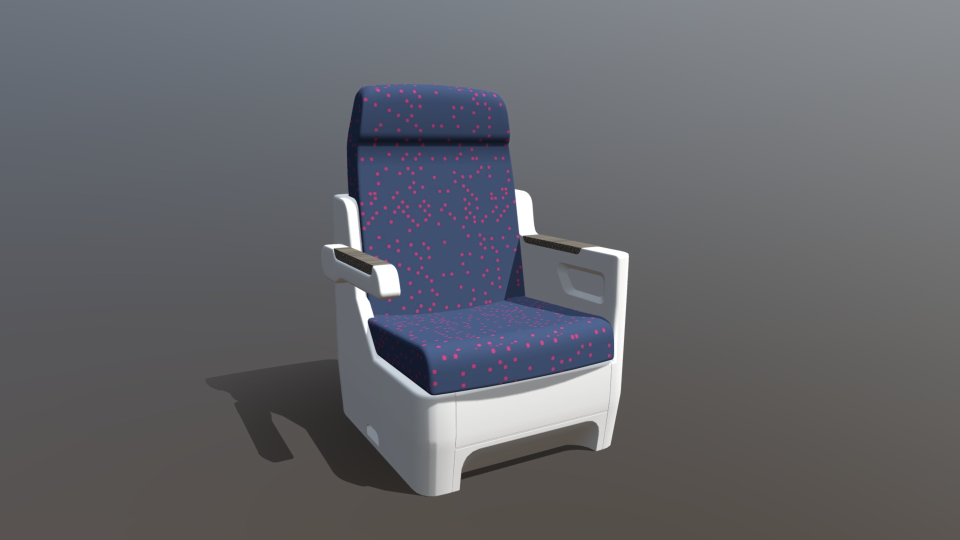 3D model Railway High Speed Railway Seat 014 - This is a 3D model of the Railway High Speed Railway Seat 014. The 3D model is about a chair with a cushion.