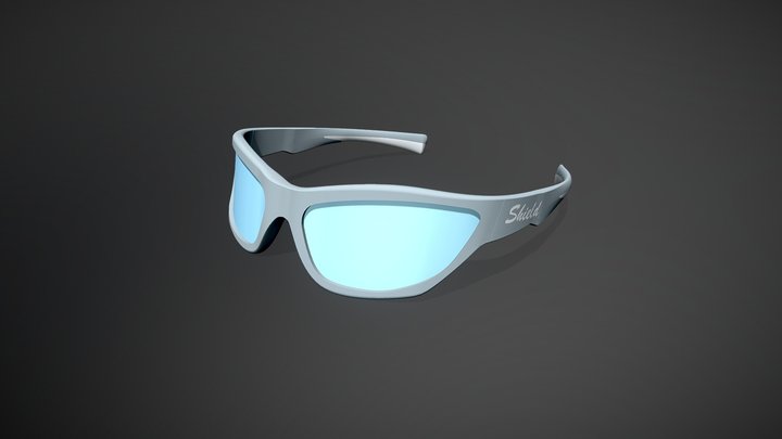 Curved Sunglasses 3D Model