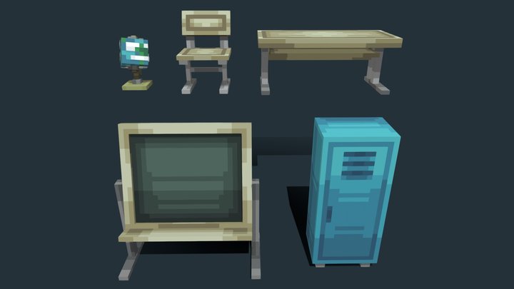 School furniture 3D Model