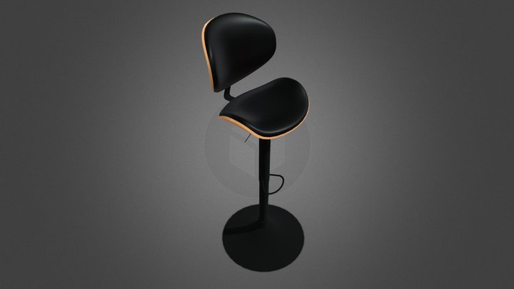 Adjustable Height Bar Stool 3D Model