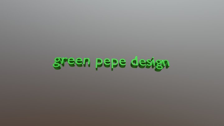 green pepe design 3D Model