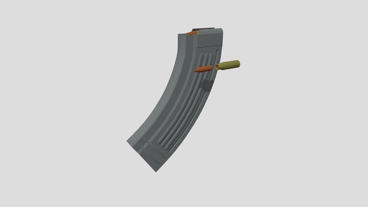 AK Magazine (7,62 x 39 mm) Low Poly model