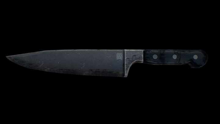 Classic Kitchen Knife GAME READY 3D Model
