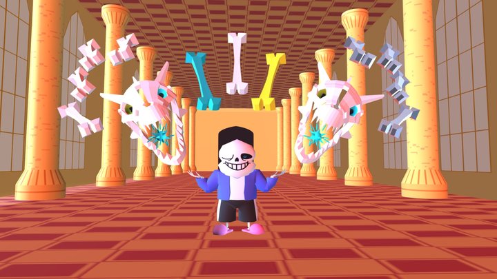 1071448003 汪子峻 UNDERTALE Sans Fight 1.0 3D Model