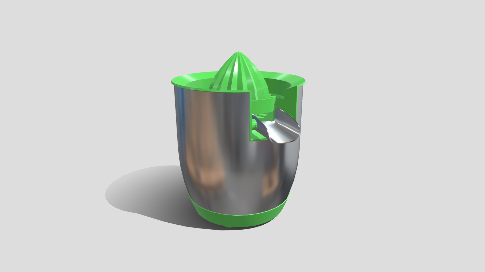 Low poly orange juicer green