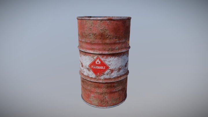 Explosive Barrel 3D Model
