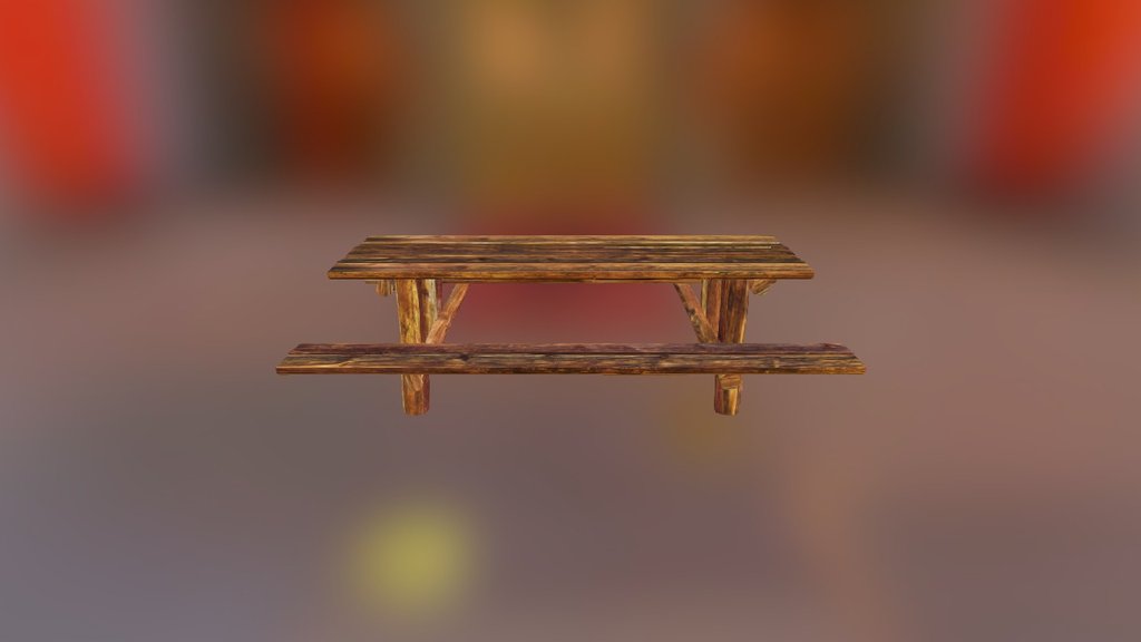Mesa de piquenique texturizada — Sketchfab embed 3D viewer
