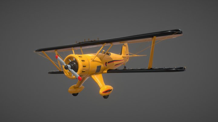 Animated plane 3D Model