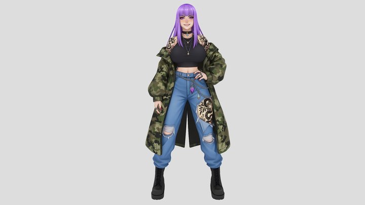 Urban Anime Girl – Modèle 3D gratuit STL