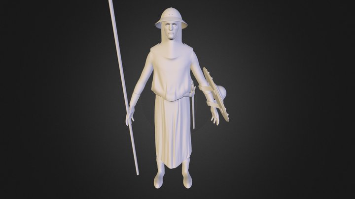 Medieval Spearman 3D Model