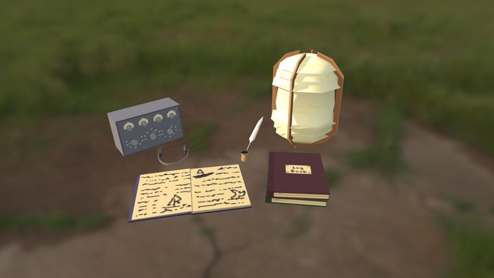 Mesh_ Lighthhouse_3props 3D Model