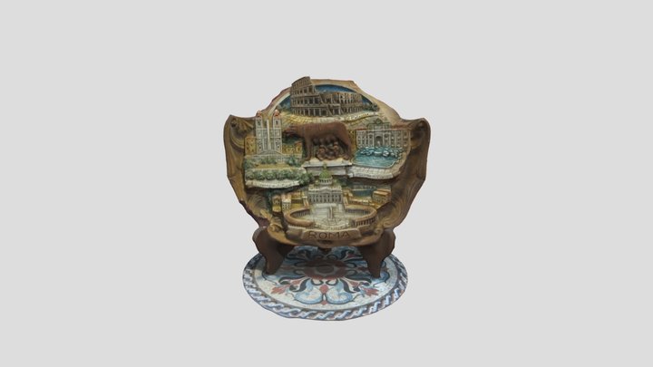 Photogrammetry - Traditional Sculpted Plate 3D Model