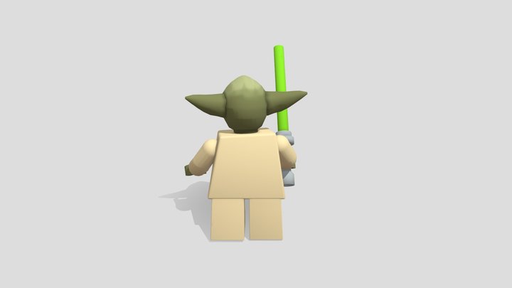 Lego Star Wars Yoda Animated 3D Model