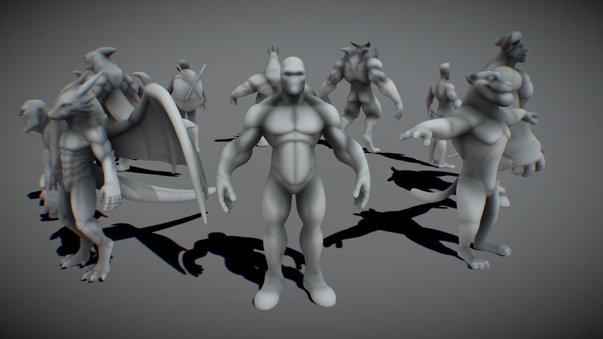 4 Human Body Base Mesh Packs. Developing a character from scratch is…, by  3D Disco