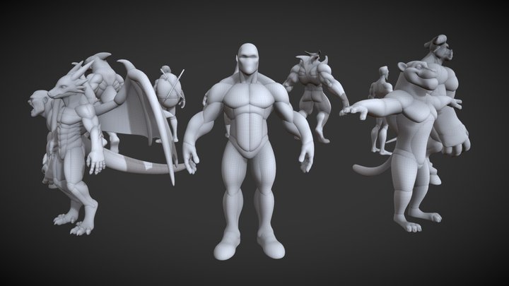 Base Mesh Pack (FREE) 3D Model