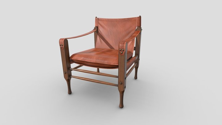 Safari Leather Chair 3D Model