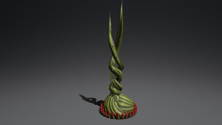 Evil Plant texture-simple (no pot) 3D Model
