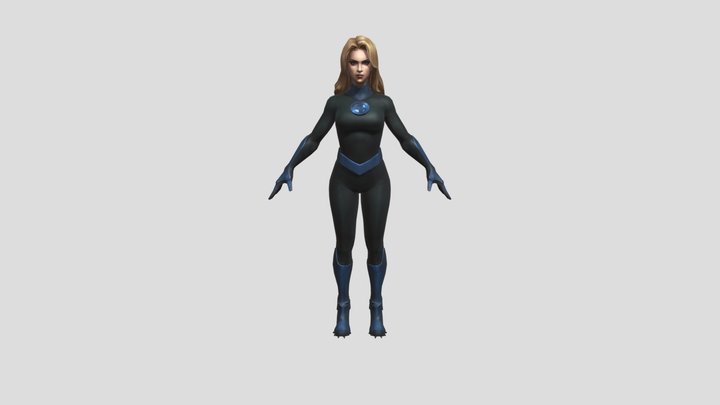 Invisible Woman (FBX Available) 3D Model