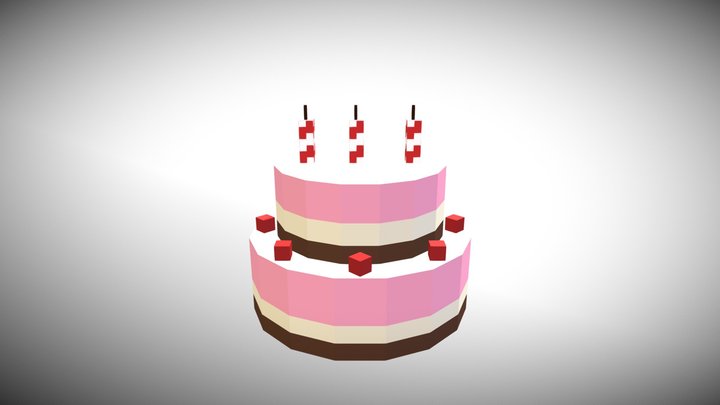 Birthday Cake (Minecraft) 3D Model