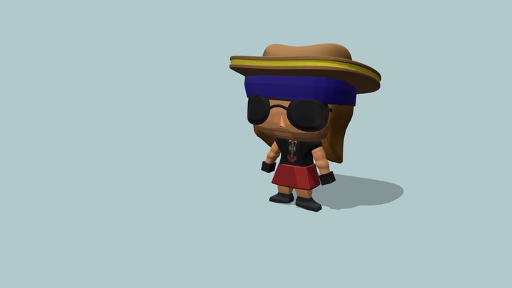 Axl Rose funko pop 3D Model