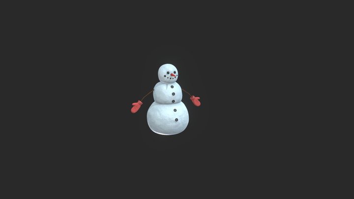 Snowman Shader Test 3D Model