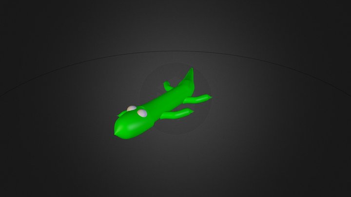 Green Lizard 3D Model