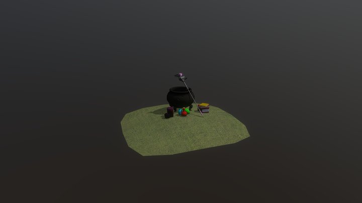 Kit Bashing - Witch's Equipment 3D Model