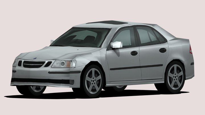 2004 Saab 9-3 Aero mk2 3D Model