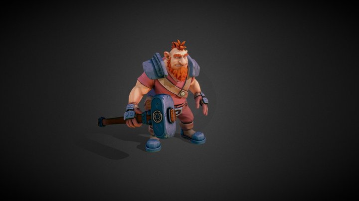 Dwarf Adventurer 3D Model