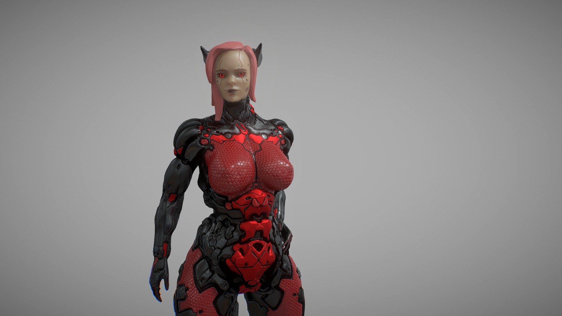 Cyber Girl 3d Model By Alexander Aylf [d064a16] Sketchfab