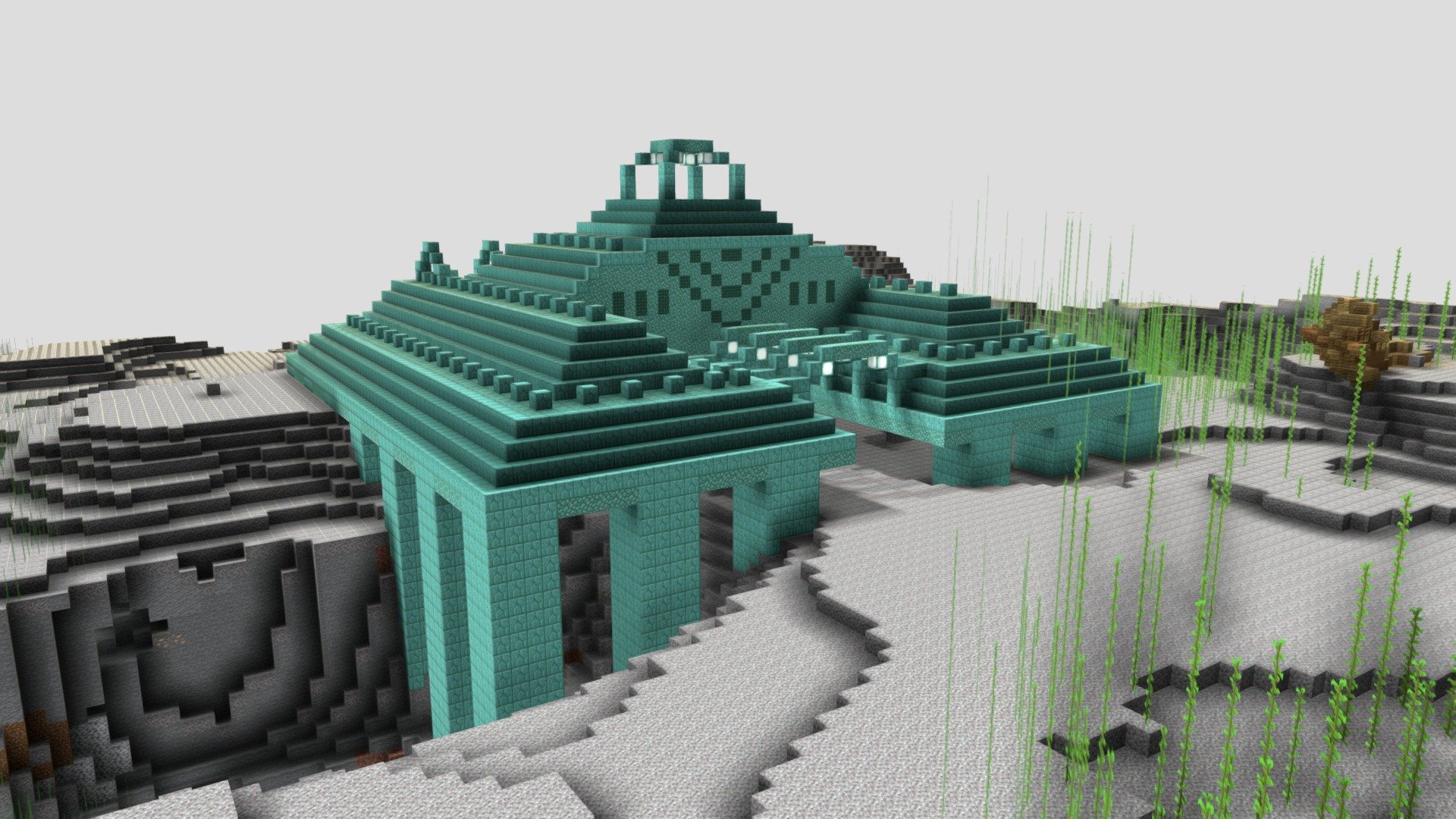 (Minecraft) ocean monument - Download Free 3D model by ____alexio ...