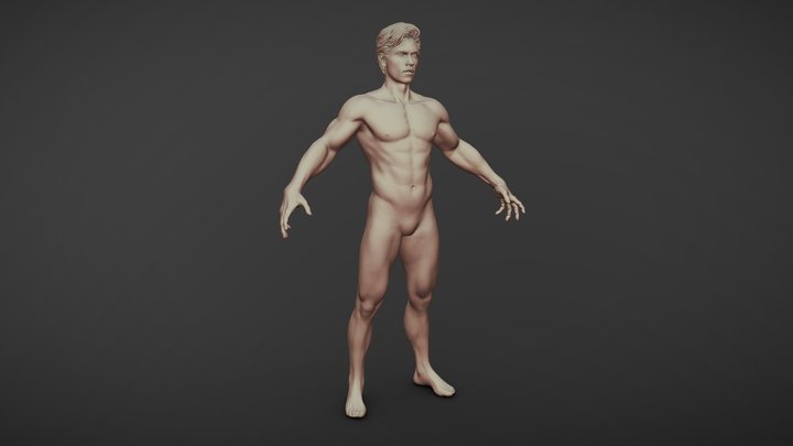 Man Realistic Sculpt 3D Model