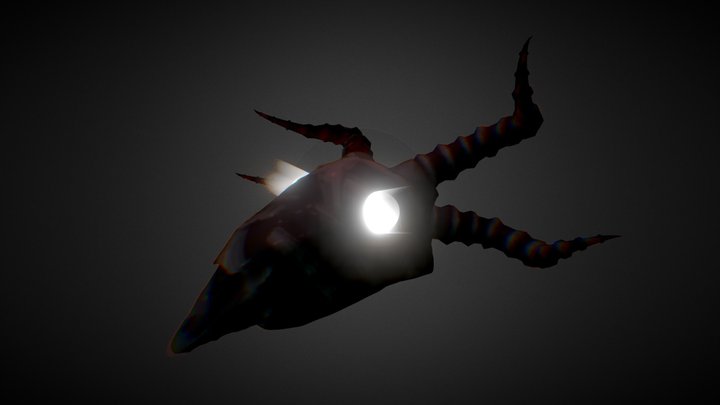 Four-horned Goat Skull 3D Model