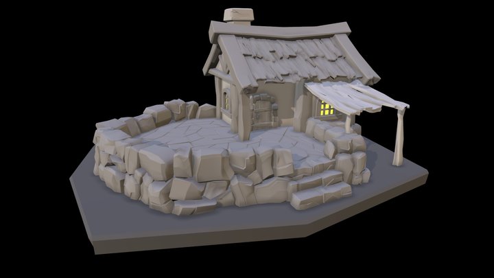 low-poly House 3D Model