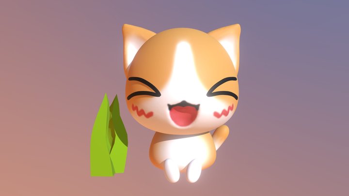 Cute Cat 3D Model