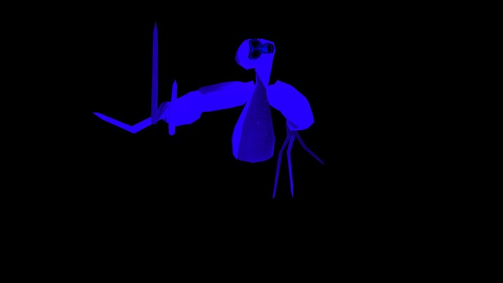 BLUE CORRUPTED PIXEL - JEFFREYS GORILLA HORROR