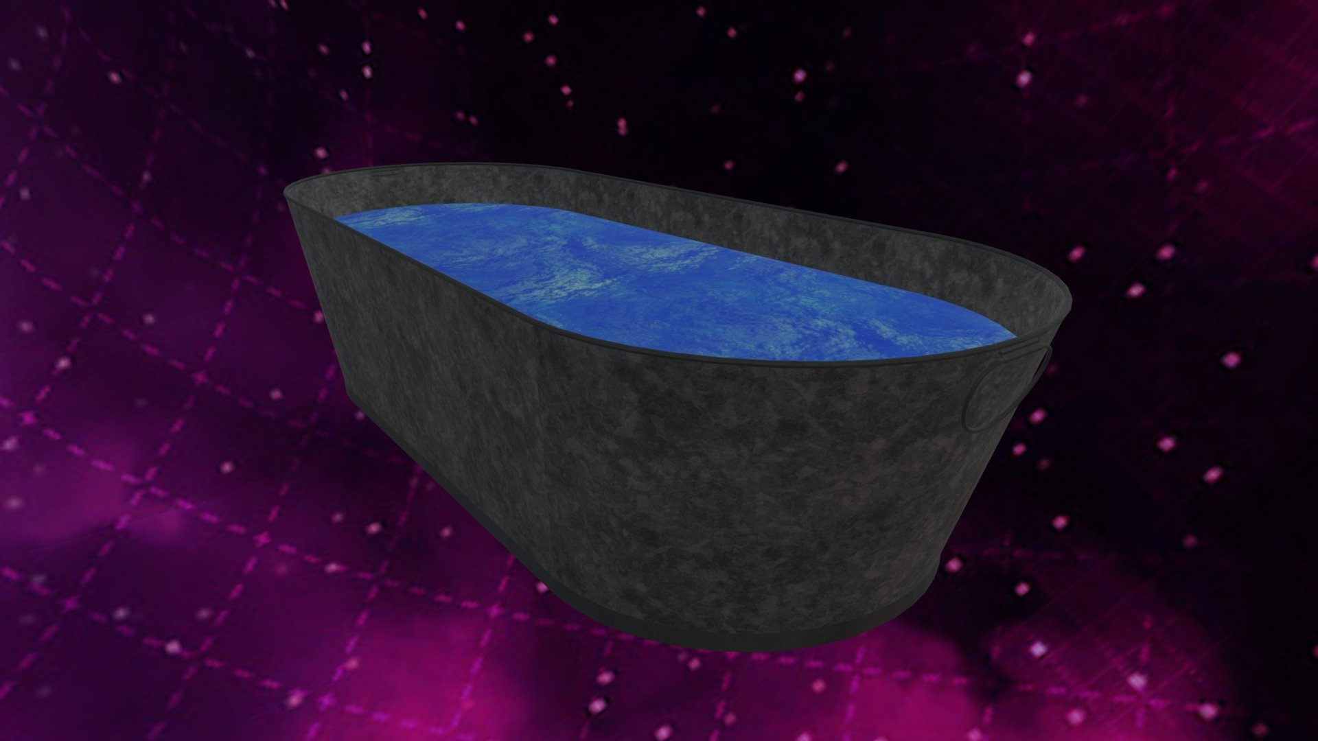 Vintage Metal Bathtub FREE Low Poly