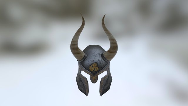 VikingHelmet with runes 3D Model