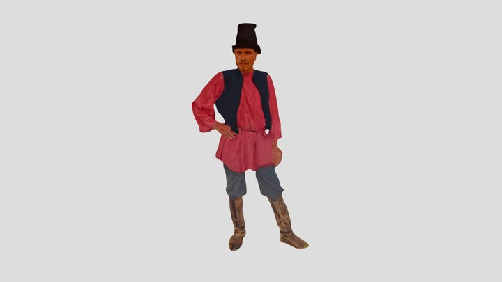 Приказчик, управляющий усадьбой (low poly) – Modèle 3D gratuit STL