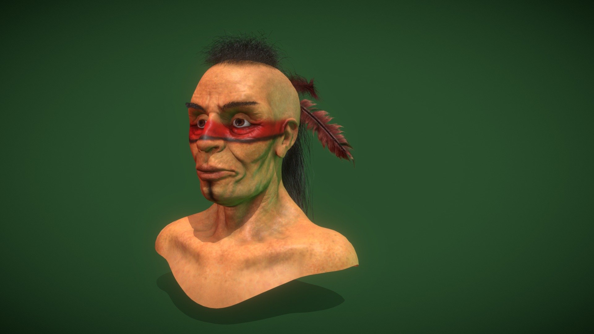 Indian man bust