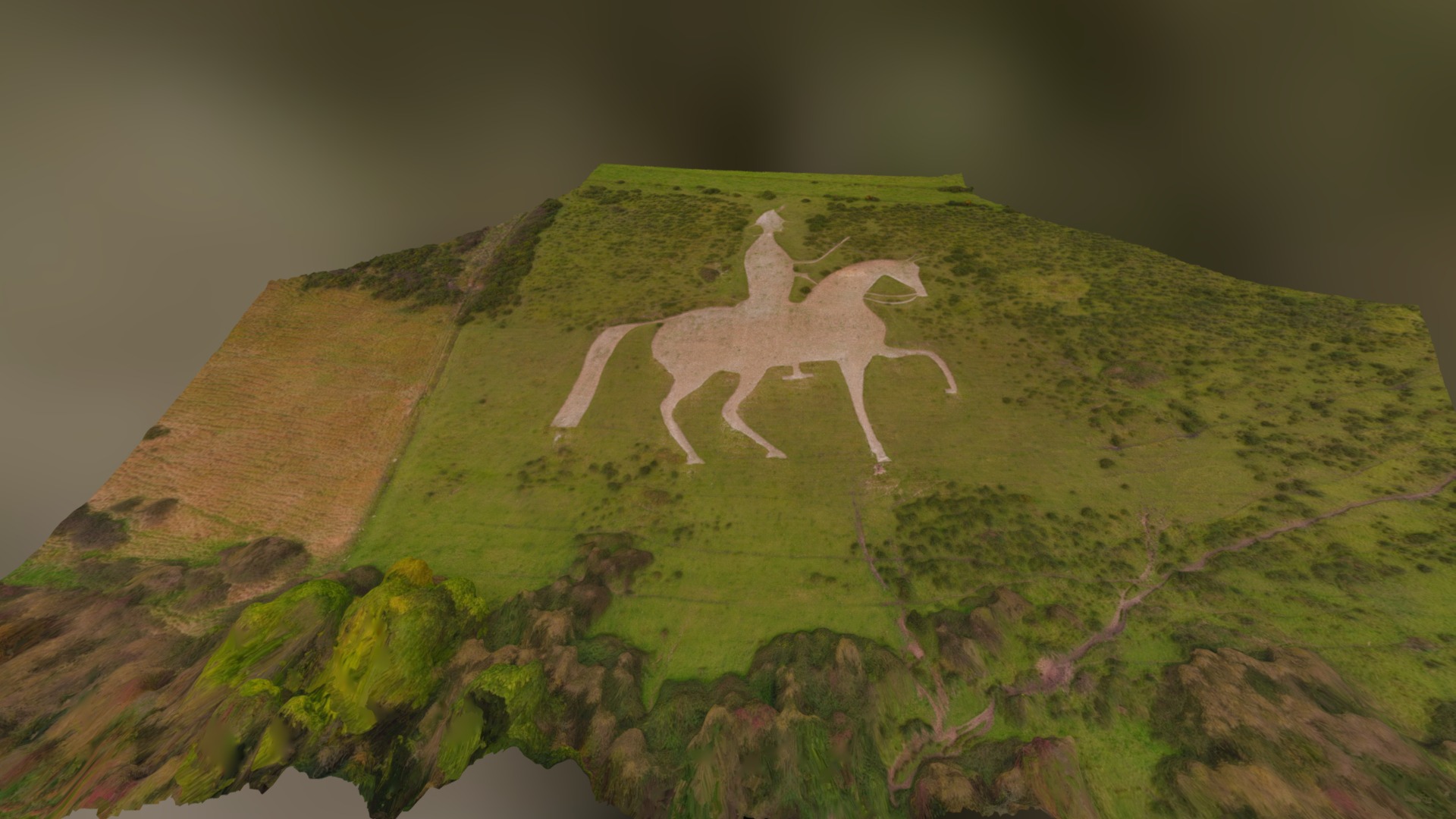 3D model The White Horse - This is a 3D model of the The White Horse. The 3D model is about a group of people riding horses.
